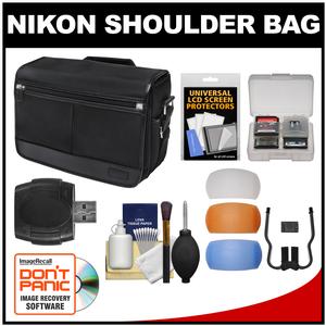 Nikon DSLR Camera/Tablet Messenger Shoulder Bag with Diffuser Filter Set + Accessory Kit Nikon DSLR Camera/Tablet Messenger Shoulder Bag with Diffuser Filter Set + Accessory Kit