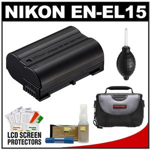 Nikon EN-EL15 Rechargeable Li-ion Battery with Case + Nikon Cleaning Kit for 1 V1 Interchangeable Lens Digital Camera - Digital Cameras and Accessories - Hip Lens.com