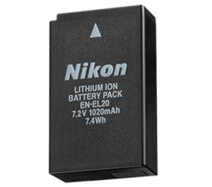 Nikon EN-EL20 Rechargeable Li-ion Battery for 1 J1 Interchangeable Lens Digital Camera - Digital Cameras and Accessories - Hip Lens.com