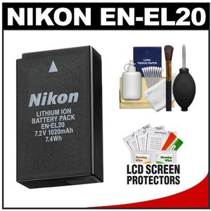 Nikon EN-EL20 Rechargeable Li-ion Battery with Cleaning Kit for 1 J1 Interchangeable Lens Digital Camera - Digital Cameras and Accessories - Hip Lens.com