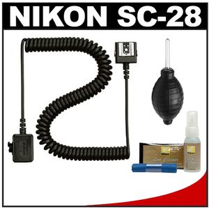 Nikon SC-28 Off Camera TTL Remote Flash Cord with Nikon Cleaning Kit - Digital Cameras and Accessories - Hip Lens.com