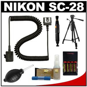 Nikon SC-28 Off Camera TTL Remote Flash Cord with Tripod + Nikon Cleaning Kit - Digital Cameras and Accessories - Hip Lens.com