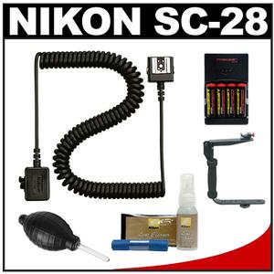 Nikon SC-28 Off Camera TTL Remote Flash Cord with Flip Bracket + Nikon Cleaning Kit - Digital Cameras and Accessories - Hip Lens.com