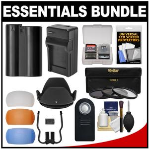 Essentials Bundle for Nikon D7100 & D7200 DSLR Camera & 18-140mm VR Lens with EN-EL15 Battery & Charger + 3 UV/CPL/ND8 Filters + 3 Diffusers + Hood + Kit Essentials Bundle for Nikon D7100 & D7200 DSLR Camera & 18-140mm VR Lens with EN-EL15 Battery & Charger + 3 UV/CPL/ND8 Filters + 3 Diffusers + Hood + Kit