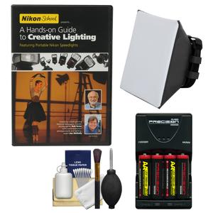 Essentials Bundle for Nikon SB-500 SB-700 SB-910 & SB-5000 AF Speedlight Flashes AA Batteries/Charger + Soft Box + Kit Essentials Bundle for Nikon SB-500 SB-700 SB-910 & SB-5000 AF Speedlight Flashes AA Batteries/Charger + Soft Box + Kit
