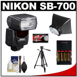Nikon SB-700 AF Speedlight Flash - Refurbished with Batteries/Charger + Flash Diffuser + Tripod + Cleaning Kit - Digital Cameras and Accessories - Hip Lens.com