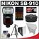 Nikon SB-910 AF Speedlight Flash with Nikon Case + Batteries & Charger + Diffuser + Tripod + Cleaning Kit