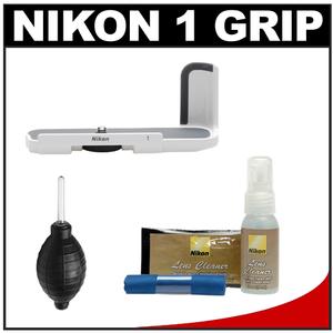 Nikon GR-N2000 Camera Grip for the Nikon 1 J1 Camera (White) with Cleaning Kit - Digital Cameras and Accessories - Hip Lens.com