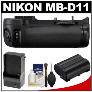 Nikon MB-D11 Grip Multi-Power Battery Pack for the D7000 Digital SLR Camera with EN-EL15 Battery & Charger + Cleaning Kit