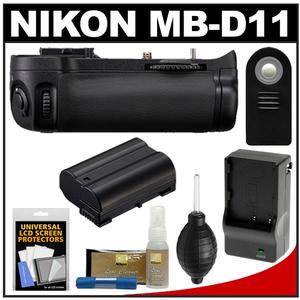Nikon MB-D11 Grip Multi-Power Battery Pack for the D7000 Digital SLR Camera with EN-EL15 Battery & Charger + ML-L3 Remote + Accessory Kit