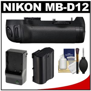 Nikon MB-D12 Grip Multi Power Battery Pack for the D800 & D800E Digital SLR Camera with Battery & Charger + Cleaning Kit