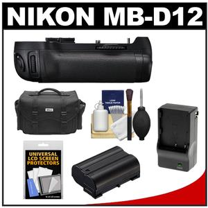 Nikon MB-D12 Grip Multi Power Battery Pack for the D800 & D800E Digital SLR Camera with Case + Battery & Charger + Accessory Kit