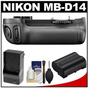 Nikon MB-D14 Grip Multi Power Battery Pack for the D600 Digital SLR Camera with EN-EL15 Battery & Charger + Cleaning Kit