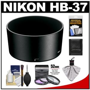 Nikon HB-37 Bayonet Lens Hood for 55-200mm f/4-5.6G VR DX  85mm f/3.5 VR Micro with 3 (UV/FLD/CPL) Filter Set + Accessory Kit - Digital Cameras and Accessories - Hip Lens.com