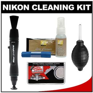 Nikon Digital Camera and Lens Cleaning Kit with 3-Piece Lens Cleaning Kit + Mini Lens Pen + Cloth + Blower Nikon Digital Camera and Lens Cleaning Kit with 3-Piece Lens Cleaning Kit + Mini Lens Pen + Cloth + Blower
