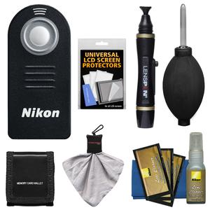 Nikon ML-L3 Wireless Infrared Shutter Release Remote Control for D7000  D5100  D5000  D3200  1 V1  J1 & Coolpix P7100  P7000 + Cleaning Kit - Digital Cameras and Accessories - Hip Lens.com
