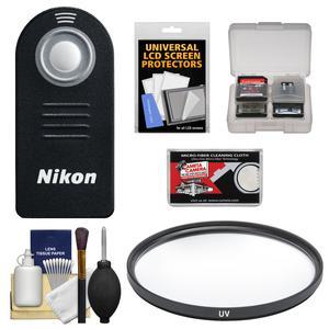 Nikon ML-L3 Wireless Infrared Shutter Release Remote Control for Nikon 1 V1  J1 with 40.5mm UV Filter + Accessory Kit - Digital Cameras and Accessories - Hip Lens.com