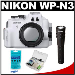 Nikon WP-N3 Waterproof Case for J4 & S2 Digital Cameras with LED Torch + Silica Gel + Kit
