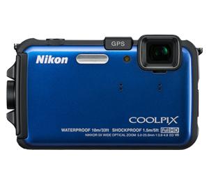 Nikon Coolpix AW100 Shock & Waterproof GPS Digital Camera (Blue) - Digital Cameras and Accessories - Hip Lens.com