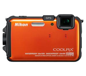 Nikon Coolpix AW100 Shock & Waterproof GPS Digital Camera (Orange) - Digital Cameras and Accessories - Hip Lens.com