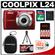 Nikon Coolpix L24 Digital Camera (Red) - Factory Demo with 4GB Card + Case + (4) Batteries & Charger + Accessory Kit