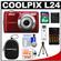 Nikon Coolpix L24 Digital Camera (Red) - Factory Demo with 8GB Card + Case + (4) Batteries & Charger + Accessory Kit