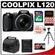 Nikon Coolpix L120 Digital Camera (Black) - Factory Demo with 8GB Card + Batteries/Charger + Case + Flex Tripod + Accessory Kit