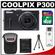 Nikon Coolpix P300 Digital Camera (Black) - Factory Demo with 4GB Card + Case + Accessory Kit