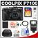 Nikon Coolpix P7100 Digital Camera (Black) - Factory Refurbished with 32GB Card + Case + Flash + HDMI Cable + Cleaning & Accessory Kit