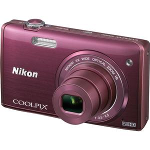 Nikon Coolpix S5200 Wi-Fi Digital Camera (Plum) - Factory Refurbished includes Full 1 Year Warranty