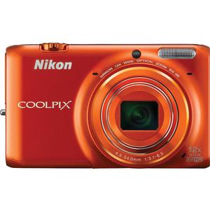 Nikon Coolpix S6500 Wi-Fi Digital Camera (Orange) - Factory Refurbished includes Full 1 Year Warranty