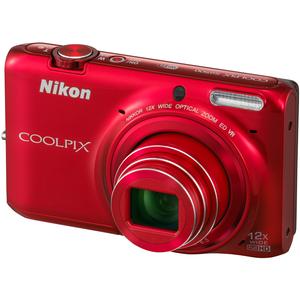 Nikon Coolpix S6500 Wi-Fi Digital Camera (Red) - Factory Refurbished includes Full 1 Year Warranty