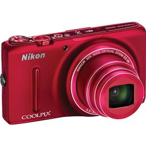 Nikon Coolpix S9500 Wi-Fi GPS Digital Camera (Red)