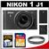 Nikon 1 J1 Digital Camera Body with 10-30mm VR Lens (Black) - Factory Refurbished with 16GB Card + Battery + Filter + Accessory Kit