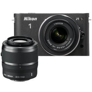 Nikon 1 J1 Digital Camera Body with 10-30mm & 30-110mm VR Lens (Black) - Digital Cameras and Accessories - Hip Lens.com