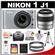 Nikon 1 J1 Digital Camera Body with 10-30mm & 30-110mm VR Lens (Silver) with 16GB Card + Case + (2) UV Filters + Tripod + Accessory Kit