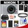 Nikon 1 J1 Digital Camera Body with 10-30mm VR Lens (Silver) with 32GB Card + Battery + Case + Filter + Remote + Accessory Kit