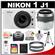 Nikon 1 J1 Digital Camera Body with 10-30mm & 30-110mm VR Lens (White) with 16GB Card + Case + (2) UV Filters + Tripod + Accessory Kit