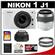 Nikon 1 J1 Digital Camera Body with 10-30mm & 30-110mm VR Lens (White) with 32GB Card + Case + (2) UV Filters + Accessory Kit