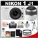Nikon 1 J1 Digital Camera Body with 10-30mm & 30-110mm VR Lens (White) with 32GB Card + Case + (2) UV Filters + Tripod + Wireless Remote + Accessory Kit