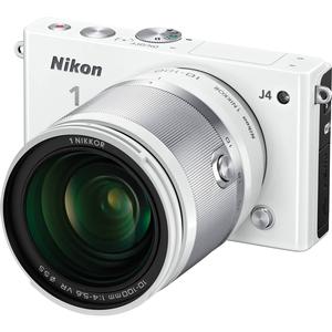 Nikon 1 J4 Digital Camera & 10-100mm VR Lens (White)