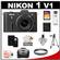 Nikon 1 V1 Digital Camera Body with 10-30mm VR Lens (Black) with 32GB Card + Case + UV Filter + Tripod + Wireless Remote + Accessory Kit