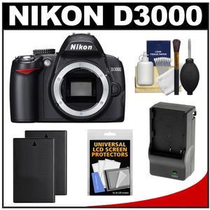 Nikon D3000 Digital SLR Camera Body - Refurbished with (2x) Batteries + Charger + Accessory Kit - Digital Cameras and Accessories - Hip Lens.com