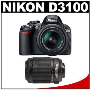 Nikon D3100 Digital SLR Camera & 18-55mm G VR DX AF-S Zoom Lens with Nikon 55-200mm f/4-5.6G VR DX AF-S ED Zoom-Nikkor Lens - Digital Cameras and Accessories - Hip Lens.com