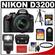 Nikon D3200 Digital SLR Camera & 18-55mm G VR DX AF-S Zoom Lens (Black) with 16GB Card + Flash + Case + Filter + Remote + Tripod + Accessory Kit