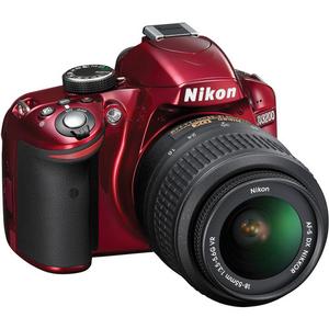 Nikon D3200 Digital SLR Camera & 18-55mm G VR DX AF-S Zoom Lens (Red)