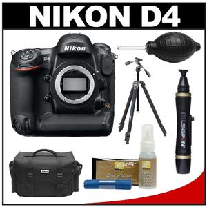 Nikon D4 Digital SLR Camera Body with Magnesium Tripod + Nikon Case & Cleaning Kit - Digital Cameras and Accessories - Hip Lens.com