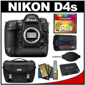 Nikon D4s Digital SLR Camera Body with Nikon Case + GPS Unit + 64GB Card + Accessory Kit