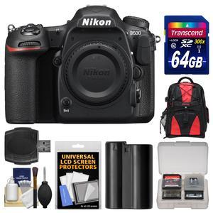 Nikon D500 Wi-Fi 4K Digital SLR Camera Body with 64GB Card