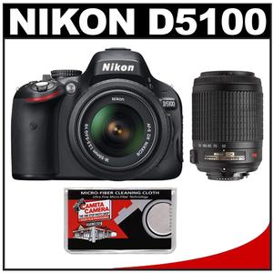 Nikon D5100 Digital SLR Camera & 18-55mm G VR DX AF-S Zoom Lens - Refurbished with Nikon 55-200mm VR DX AF-S ED Zoom-Nikkor Lens - Digital Cameras and Accessories - Hip Lens.com